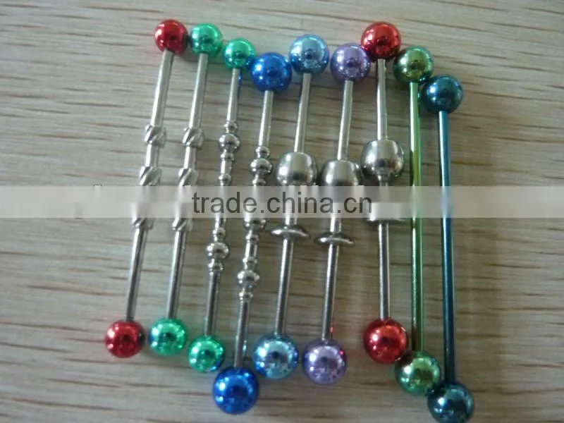 Fashion Anodized Star-Shaped Tongue Barbell Tongue Ring