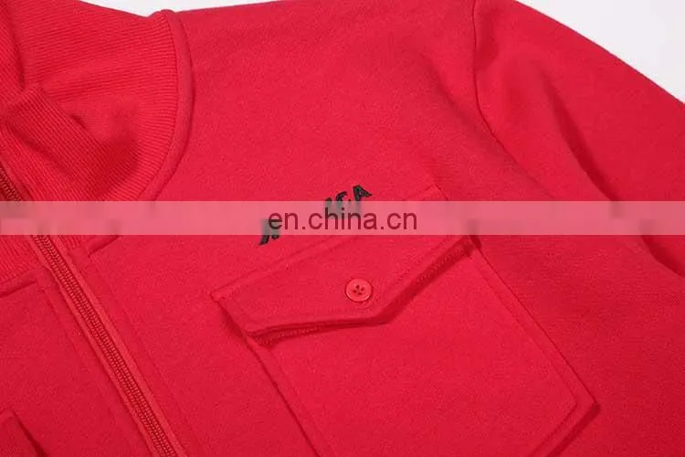 sportswear manufacturer 100% cotton red sports suit cover