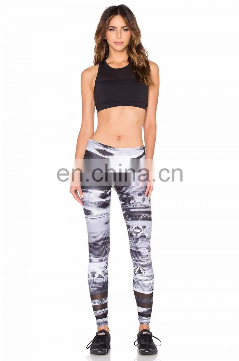 Custom Design Casual Yoga Wear Sex Compression Pants Women Printed Fitness Leggings