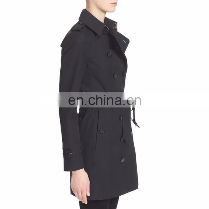 China Wholesale Black Trench Coat For Women