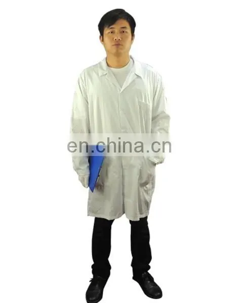 5mm grid, With Logo design ESD Poly/cotton Antistatic smock
