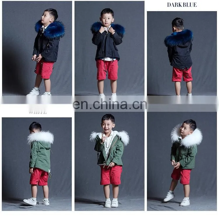 2017 Top selling products childrens faux fur collar jacket coats sale