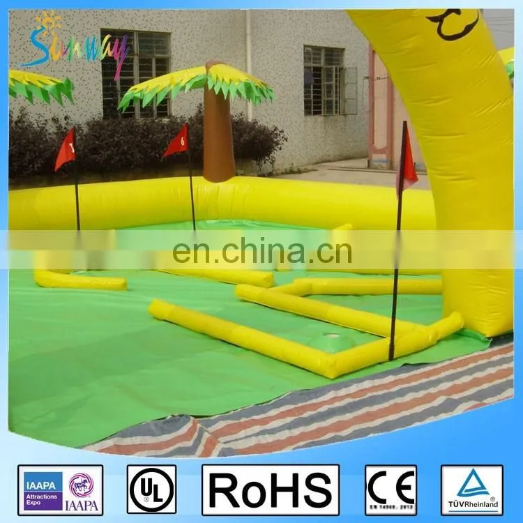 Commercial Inflatable Golf Game Inflatable Golf Arena Inflatable Golf Practice Field for sale
