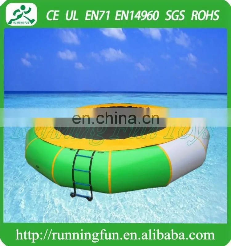 Inflatable water trampoline for aqua park