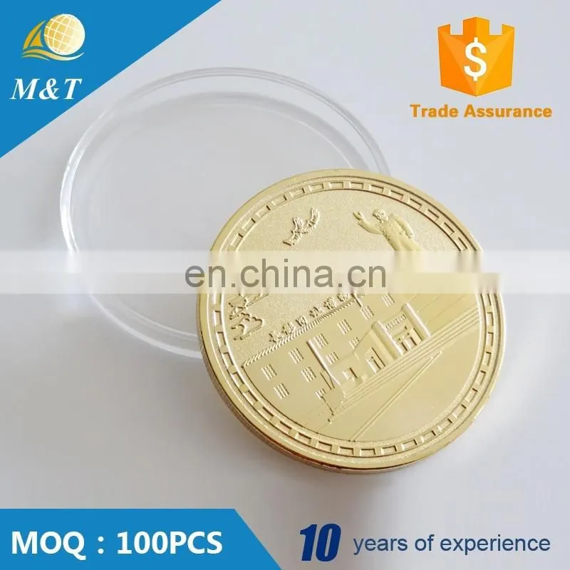 Cheap promotional coins custom gold souvenir coin