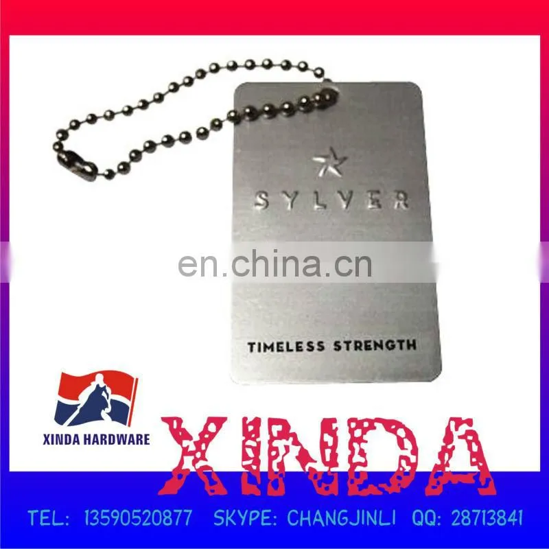 35*56mm High-class Aluminum Hang Tag with chain,Superior Quality with Competitive Price