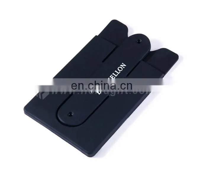 High quality id cell phone sticker branding silicone card holder wallet