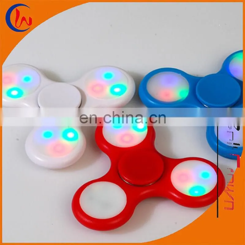 Anti -stress luminous toy tri spinner 608 flash hand led spinner fidget spinner
