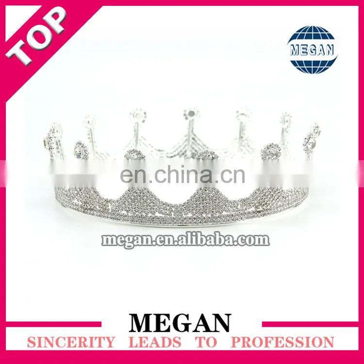 Bridal wedding prom princess rhinestone crystal circle crown Manufacturers