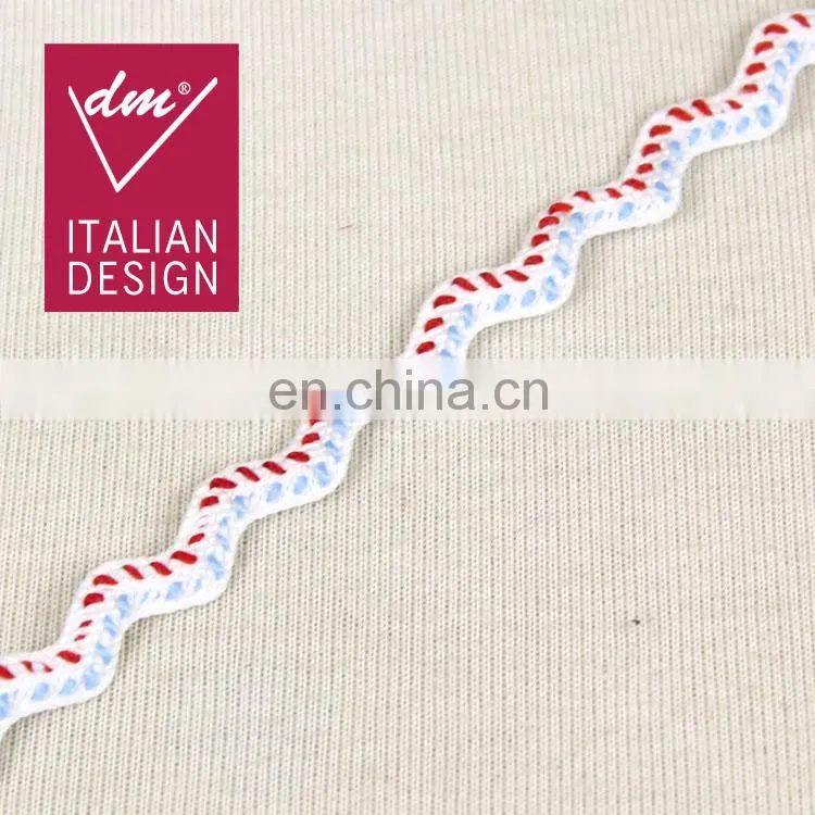 Wholesale cheap ric rac plastic ribbon tape for garment decoration