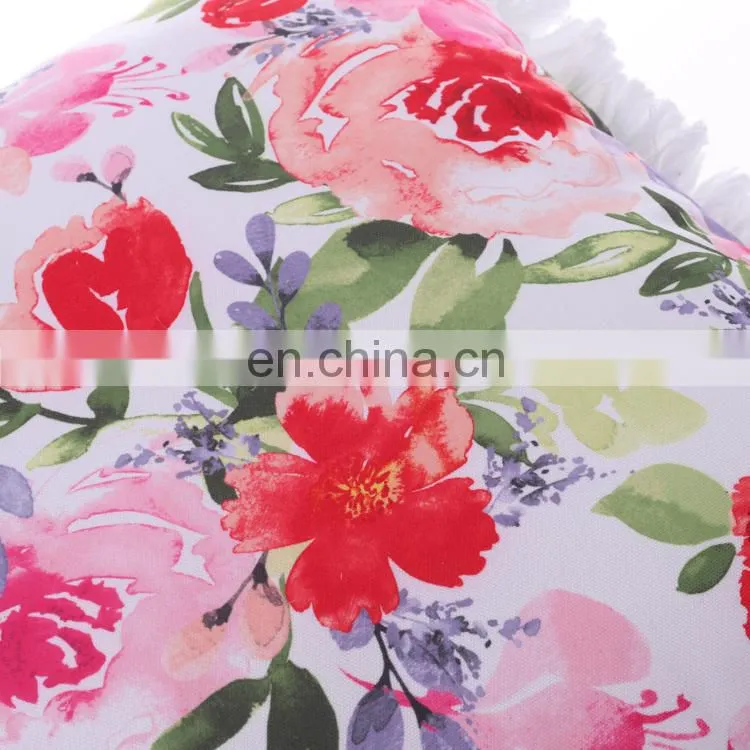 Printed Pillows Outdoor Decorative Multi-color Fancy Flower Popular Creative Digital Printing Square Throw Pillow Cover