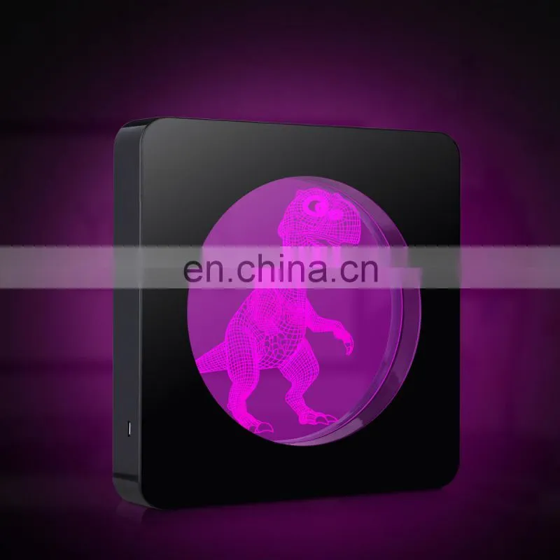 Creative lighting frame lamp 3D acrylic led sleeping night light for bedroom