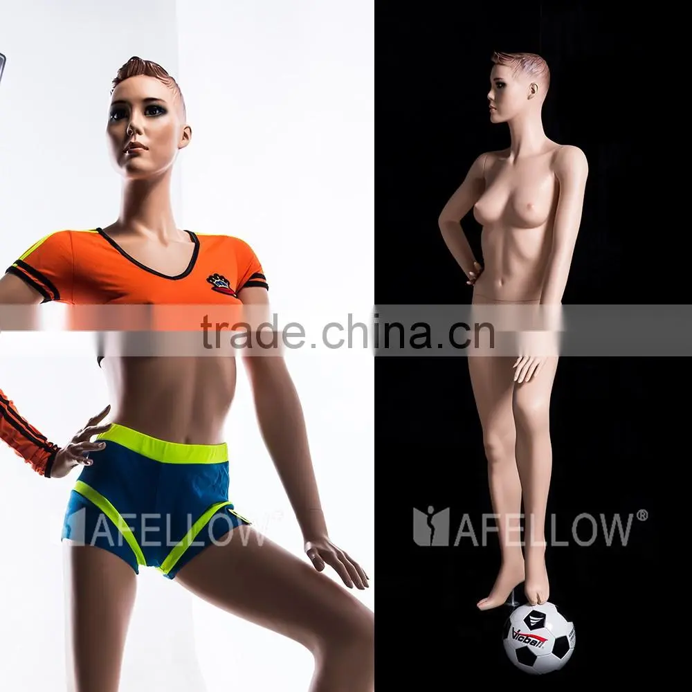 Playing Football Mannequin Realistic Sports Women Display Manikin FTF1