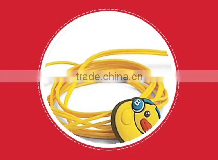 Novelty design plastic silicone rubber animal shaped earbuds with logo