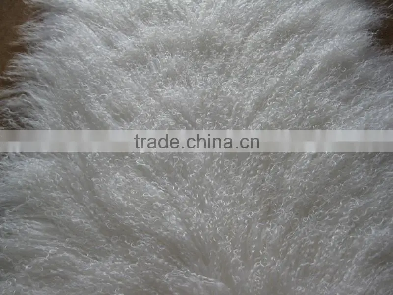 mongolian sheep skin fur rug