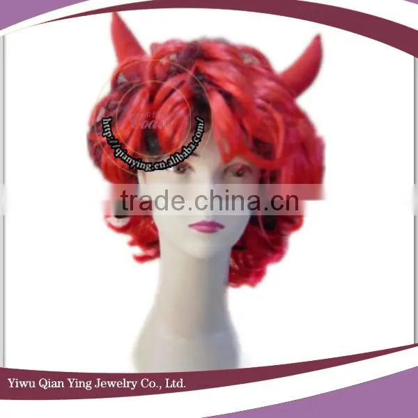 cheap wholesale purple short curly halloween afro party wigs