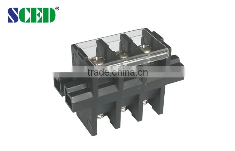 13.00mm terminal block cover PBT pleastic housing feed through terminal block
