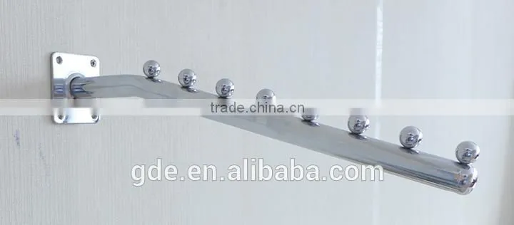 Metal wall-mounted bra display hook with 7 beads