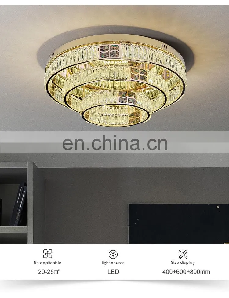 Luxury Style Interior Decoration Dining Room Living Room Modern Crystal LED Ceiling Lamp