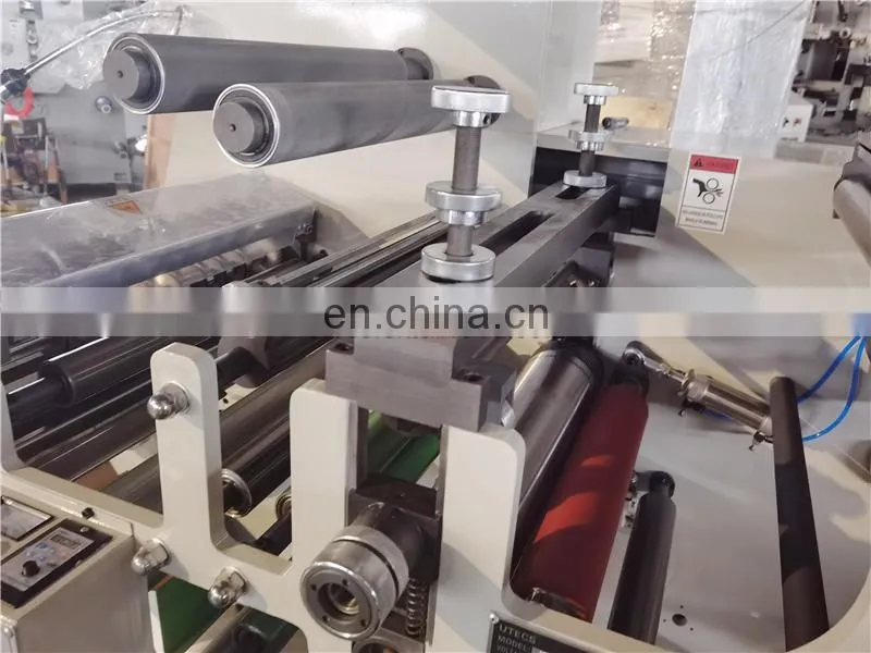 USK320A Automatic Self Adhesive Blank Label Sticker Rotary Die Cutting Slitting Rewinding Machine with Turret