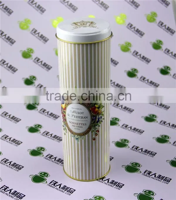 Fancy Round Metal Can Wholesale Tin Boxes