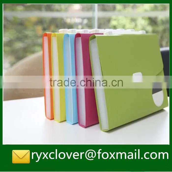 High quality stationery suppiler PP foldable expanding file folder for school