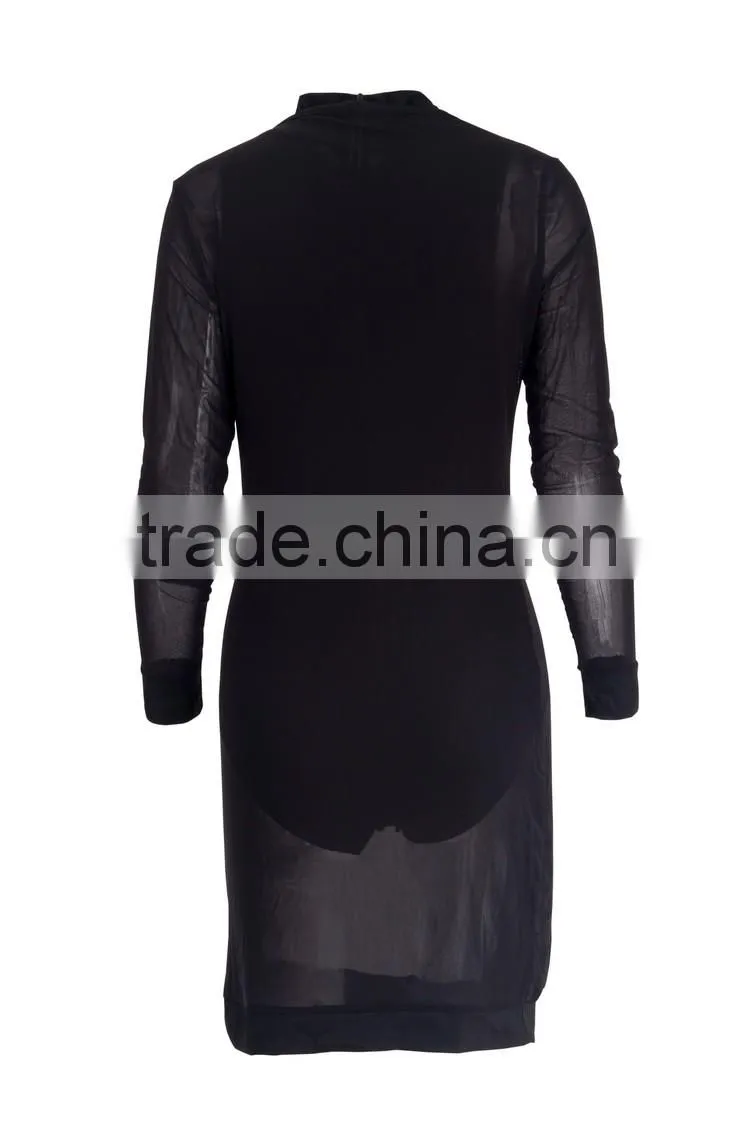 ladie casual dress long sleeves fashion dress prom dress