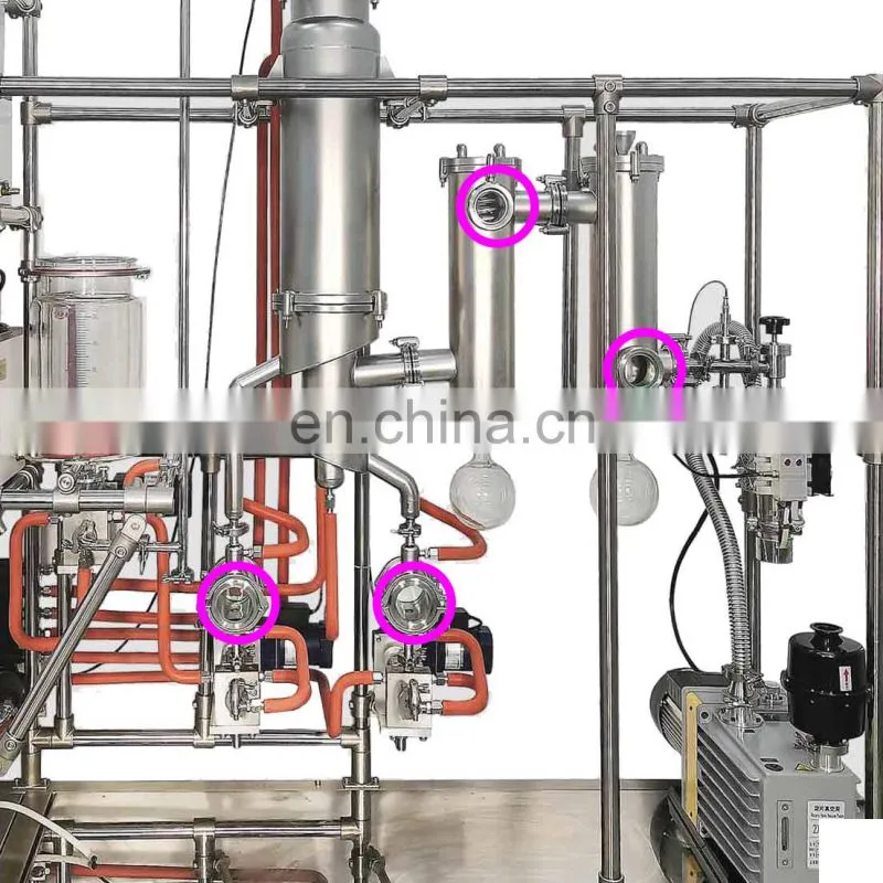 Turnkey Solution Production Line Hemp Oil Distillation Wiped Film Molecular Distillation