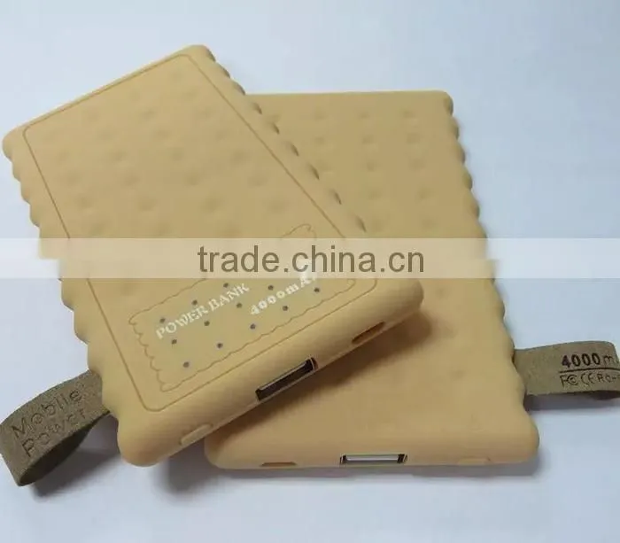 Wholesale alibaba Biscuit Power Bank charger 4000mAh for samsung