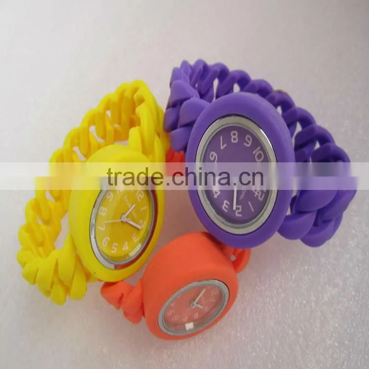 fashion silicone jelly candy wrist watch for christmas gifts