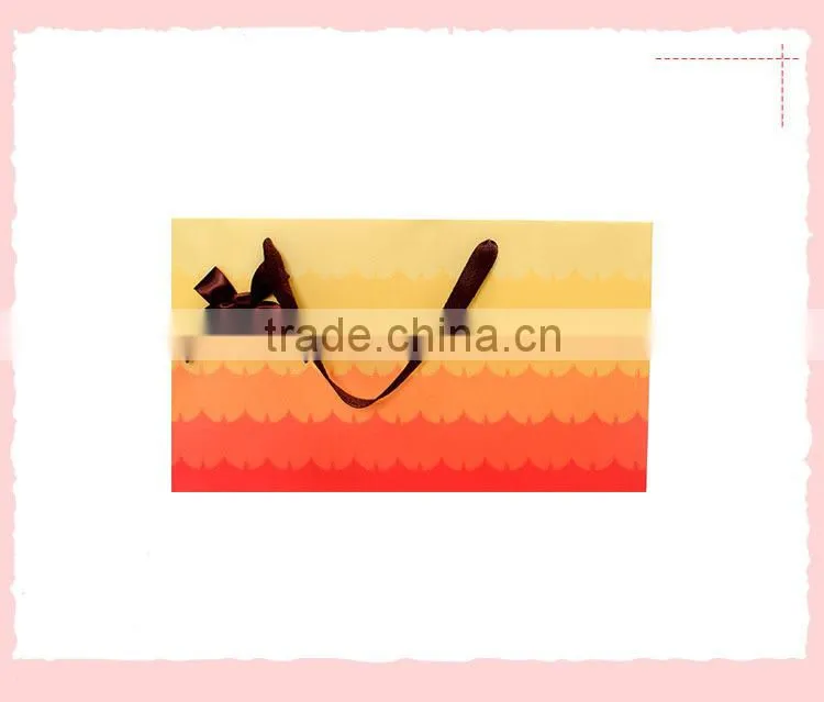 gradient color good quality custom paper gift bag