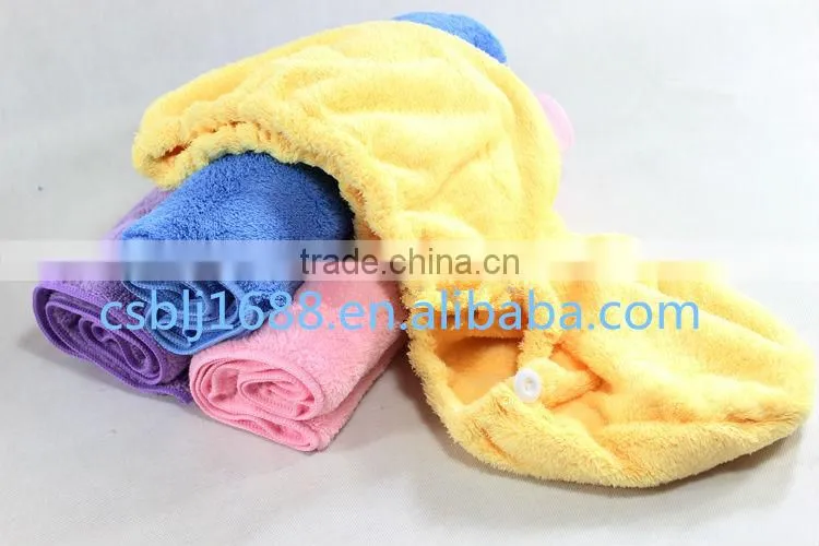 Machine Washable Microfiber Shower Cap Woman Bath Shower Cap