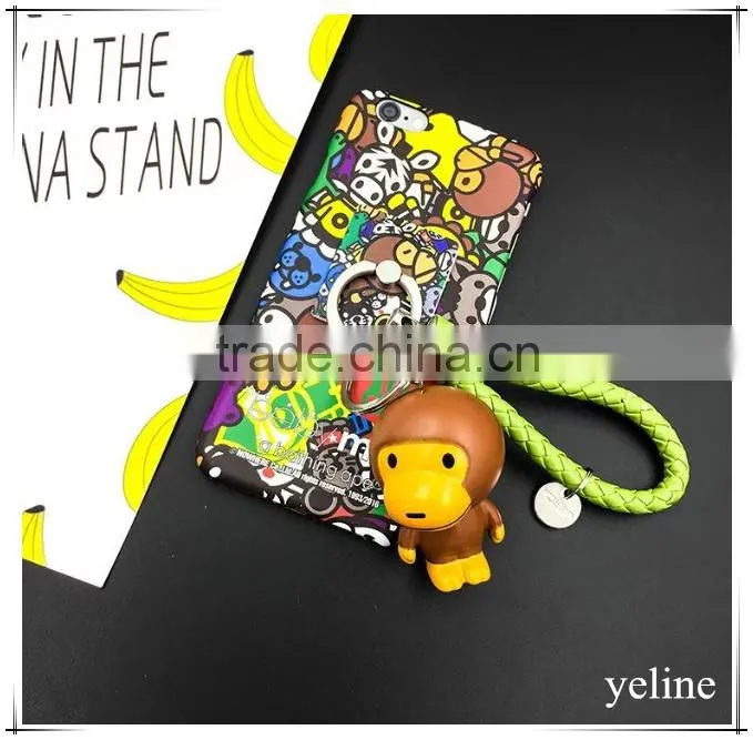 Monkey design phone case with monkey ring holder monkey sling