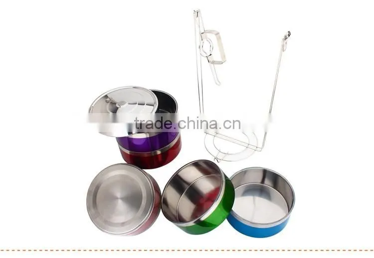 caitang stainless steel hot food thermal carrier box/ tiffin lunch box/ Portable hand pot