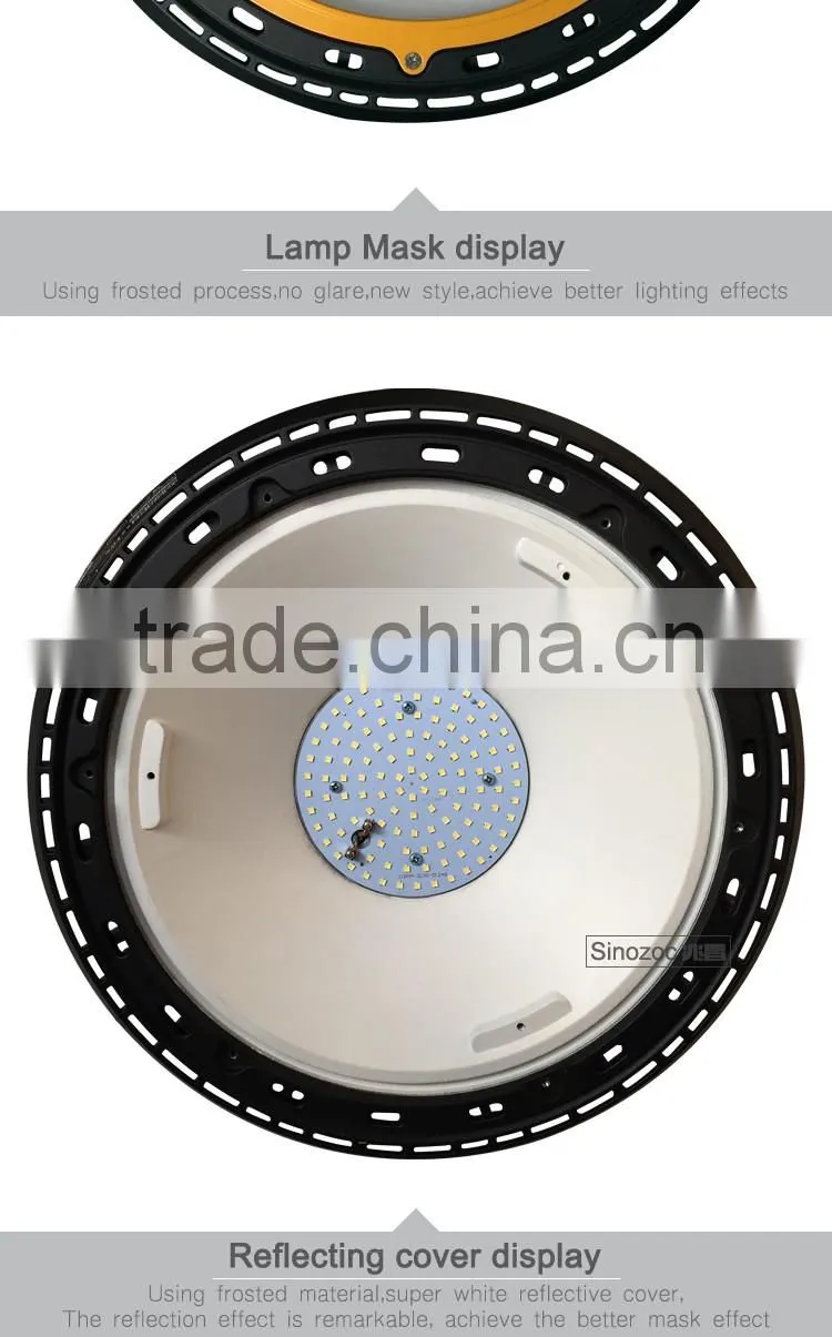 Sinozoc High quality ip66 UFO led high bay light high bay lamp for warehouse factory exhibition 100w 150w led industrial lights