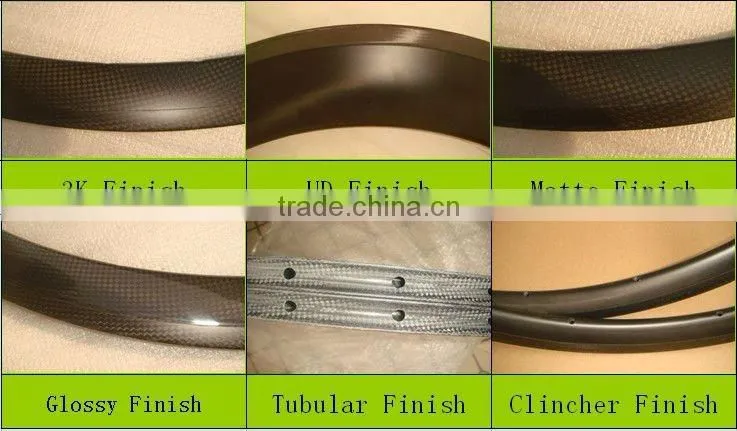 Hot sales carbon fiber bicycle tubular rims 700c 60mm 3K