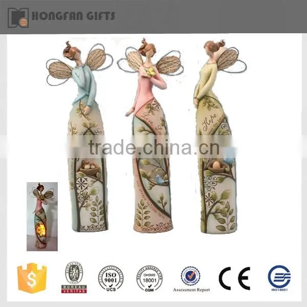 2016 new ceramic solar powered angel light