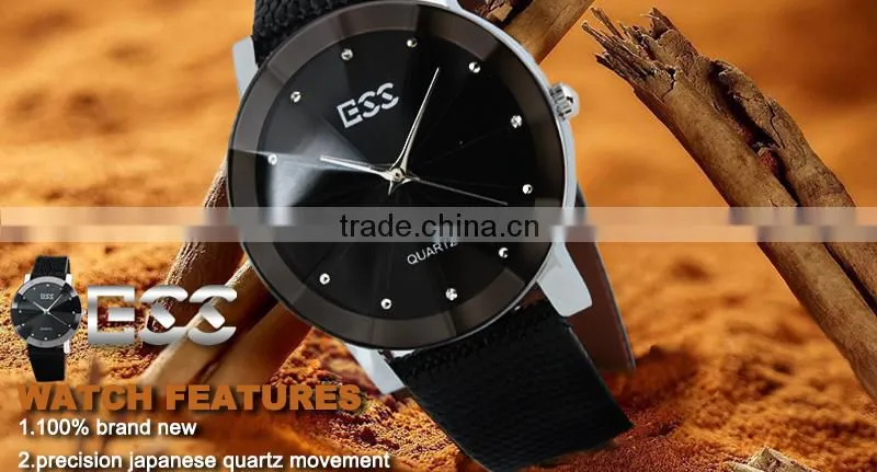 WM020 New Mens Unisex Black Dial Classic Value Leather Band Fashion Quartz Wrist Watch