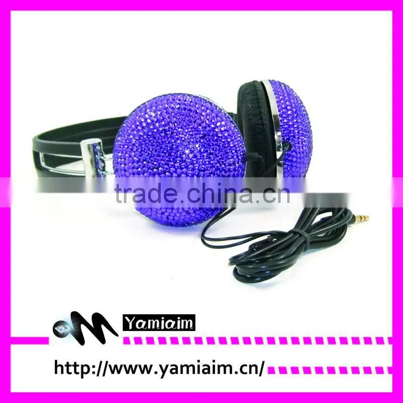 Crystal Rhinestone DJ Over-Ear Headphones