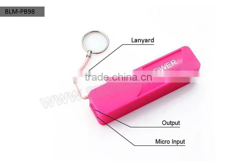 Comsumer electronics mobile 2600mah fashion power bank