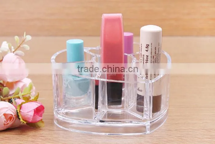 C20 ANPHY PS Crystal Heart Shape Makeup Desk Organizer