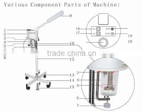 Smart Spa vaporizer facial steamer ozone spray maapproval chine with CE