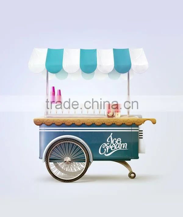 food cart of Beef Balls in Curry Sauce /food truck/wine serving cart
