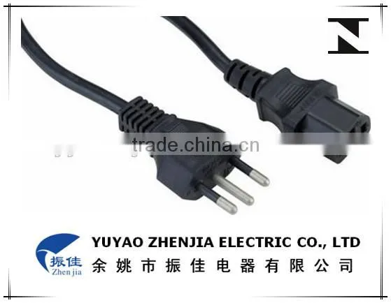 Three Pin Plug power cord for Brazil