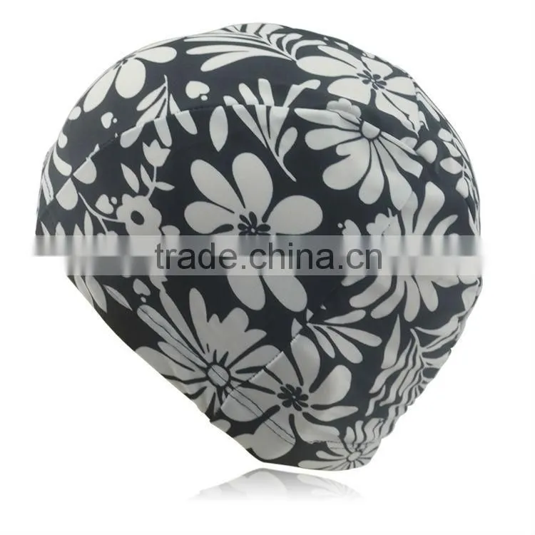 Wholesale cheap polyester senior swimming caps