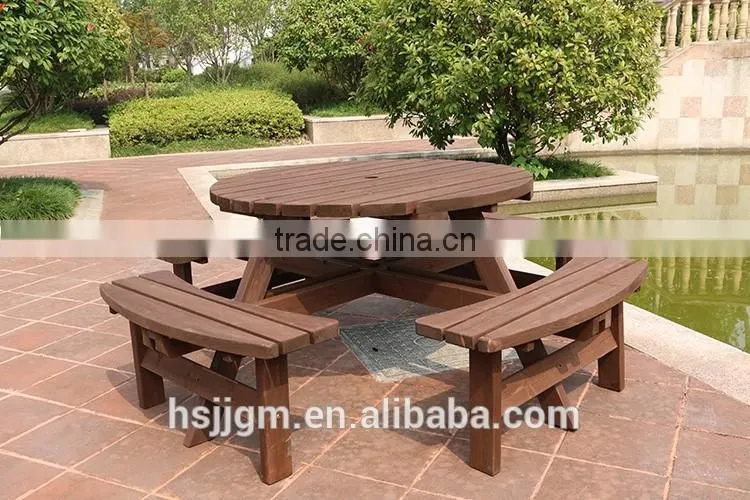 outdoor wooden antique picnic table