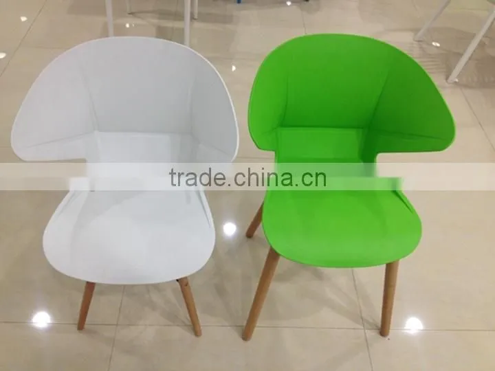 outdoor plastic chairs with wooden legs HYH-A305B