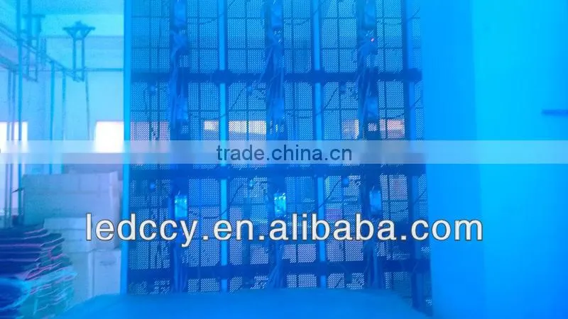 Shenzhen factory popular gridding led display/mesh led screen/indoor full color curtain led screen/outdoor RGB led screen