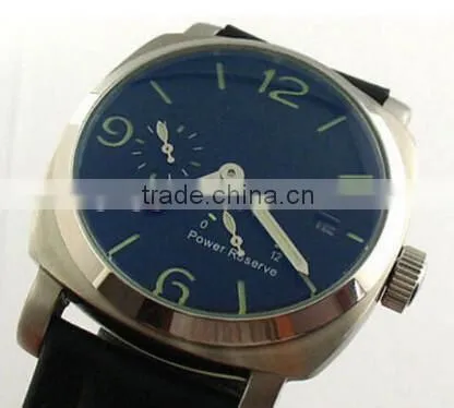 black dial 44mm Power Reserve Automatic mens mechanical steel watch