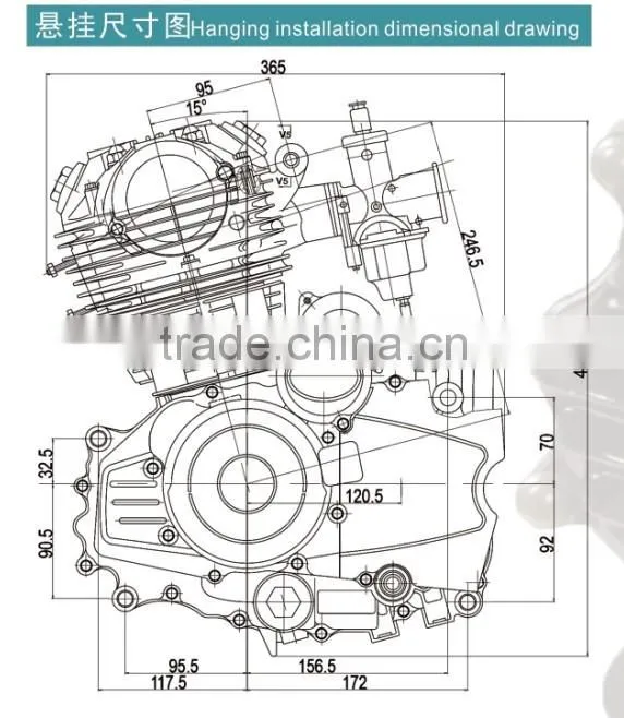 Reasonable price 200CC motorcycle engine for sale